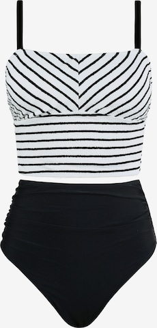 Cupshe Tankini 'Square neckline' in Schwarz: Vorderseite