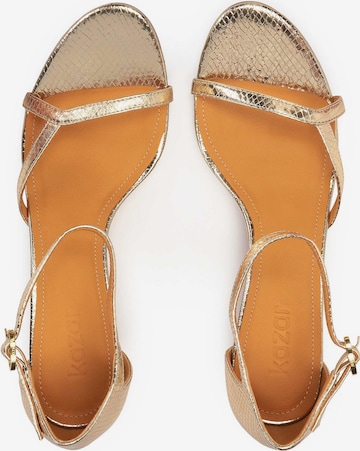 Kazar Strap Sandals in Gold