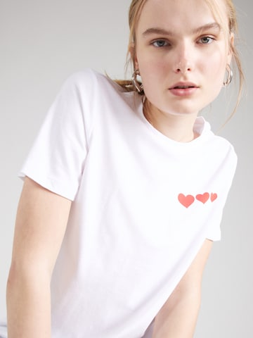 PIECES Shirt 'LOVE' in White