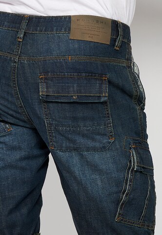 Coupe slim Jeans cargo KOROSHI en bleu