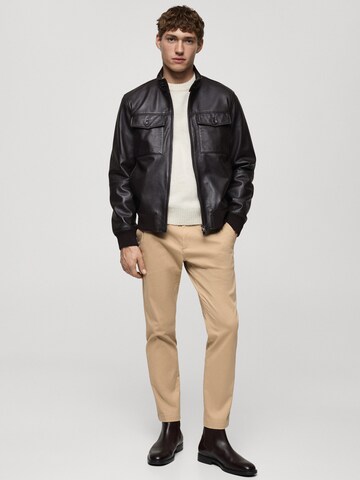 MANGO MAN Tapered Hose 'Prato' in Beige