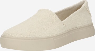 Chaussure basse TOMS en blanc : devant