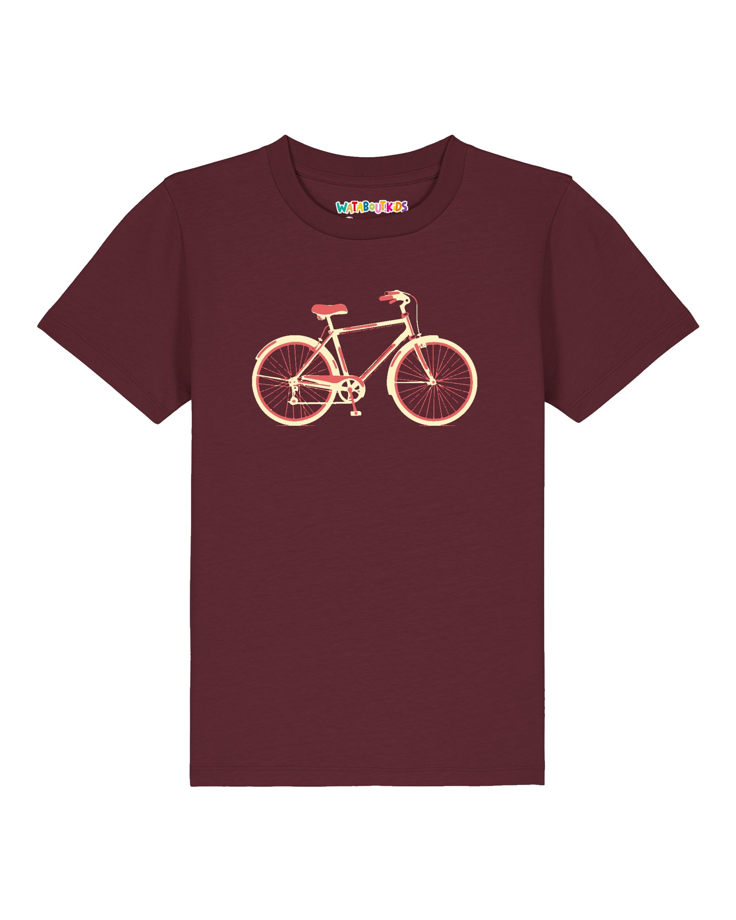 watabout.kids Shirt ' Red Bike ' in Rood: voorkant