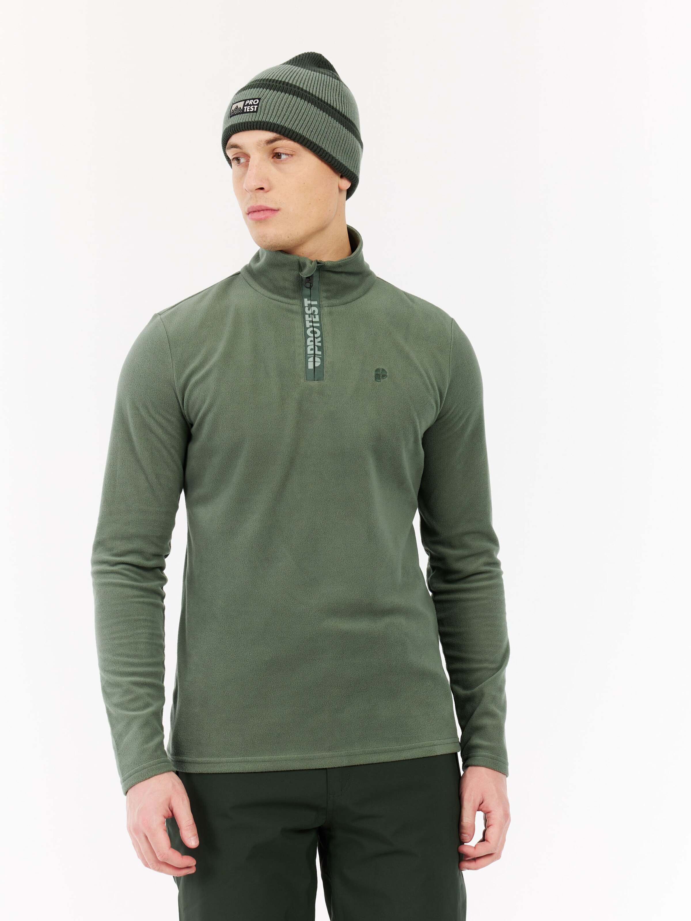PROTEST Sportsweatshirt 'PRTReperfecto' in Groen: voorkant