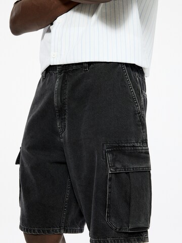 Pull&Bear Loose fit Cargo jeans in Black