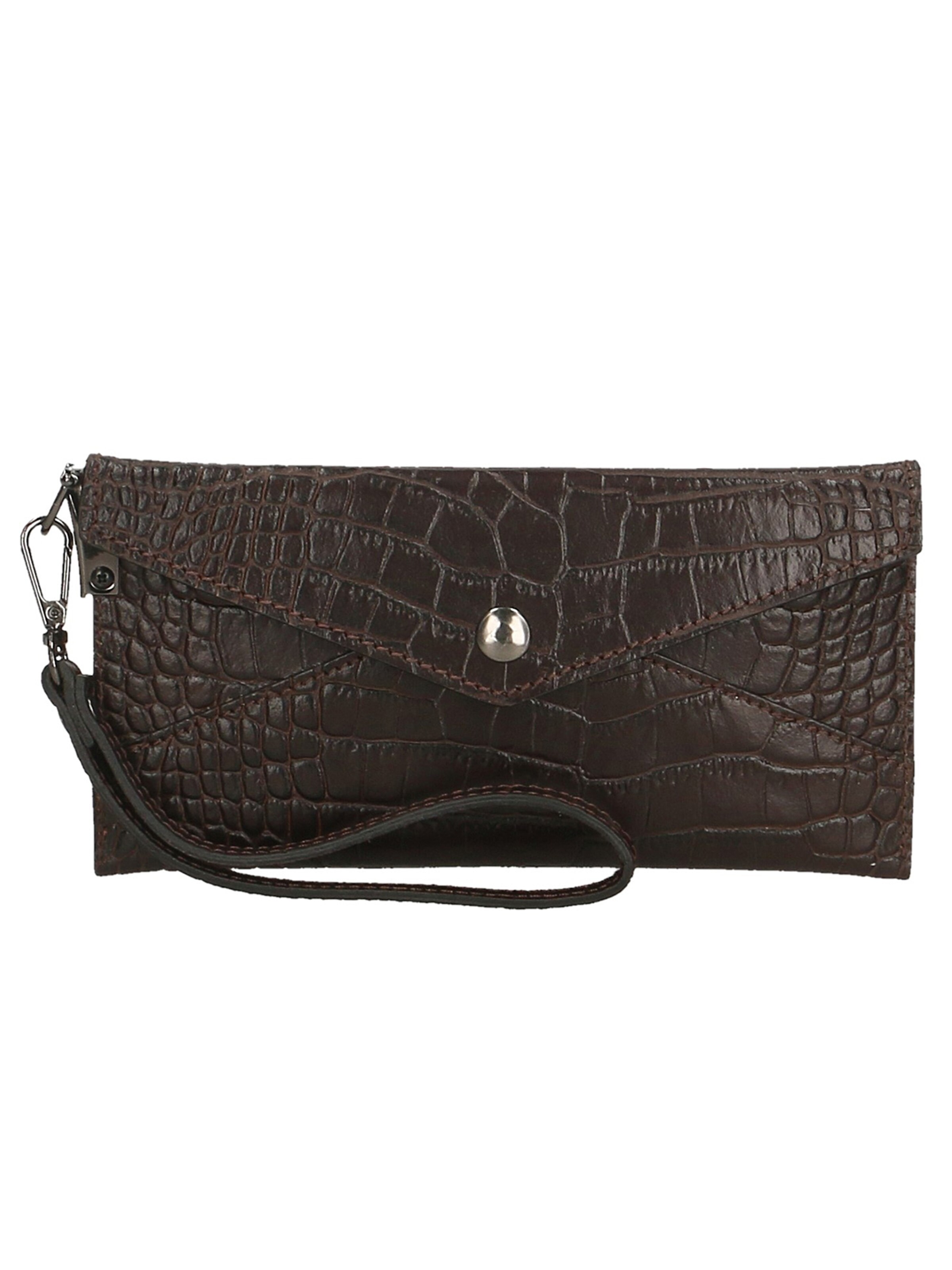 Pochette 'Borsetta Portafoglio Noemy Pelle Stampa Coccodrillo Made in Italy' di Gave Lux in marrone: frontale