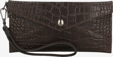 Pochette 'Borsetta Portafoglio Noemy Pelle Stampa Coccodrillo Made in Italy' di Gave Lux in marrone: frontale