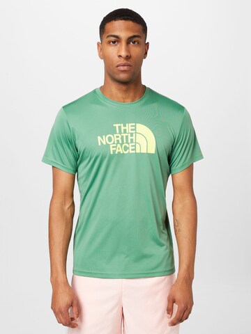 THE NORTH FACE - Ajuste regular Camiseta funcional 'REAXION' en verde: frente