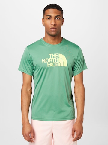 THE NORTH FACE - Regular Fit Camisa funcionais 'REAXION' em verde: frente
