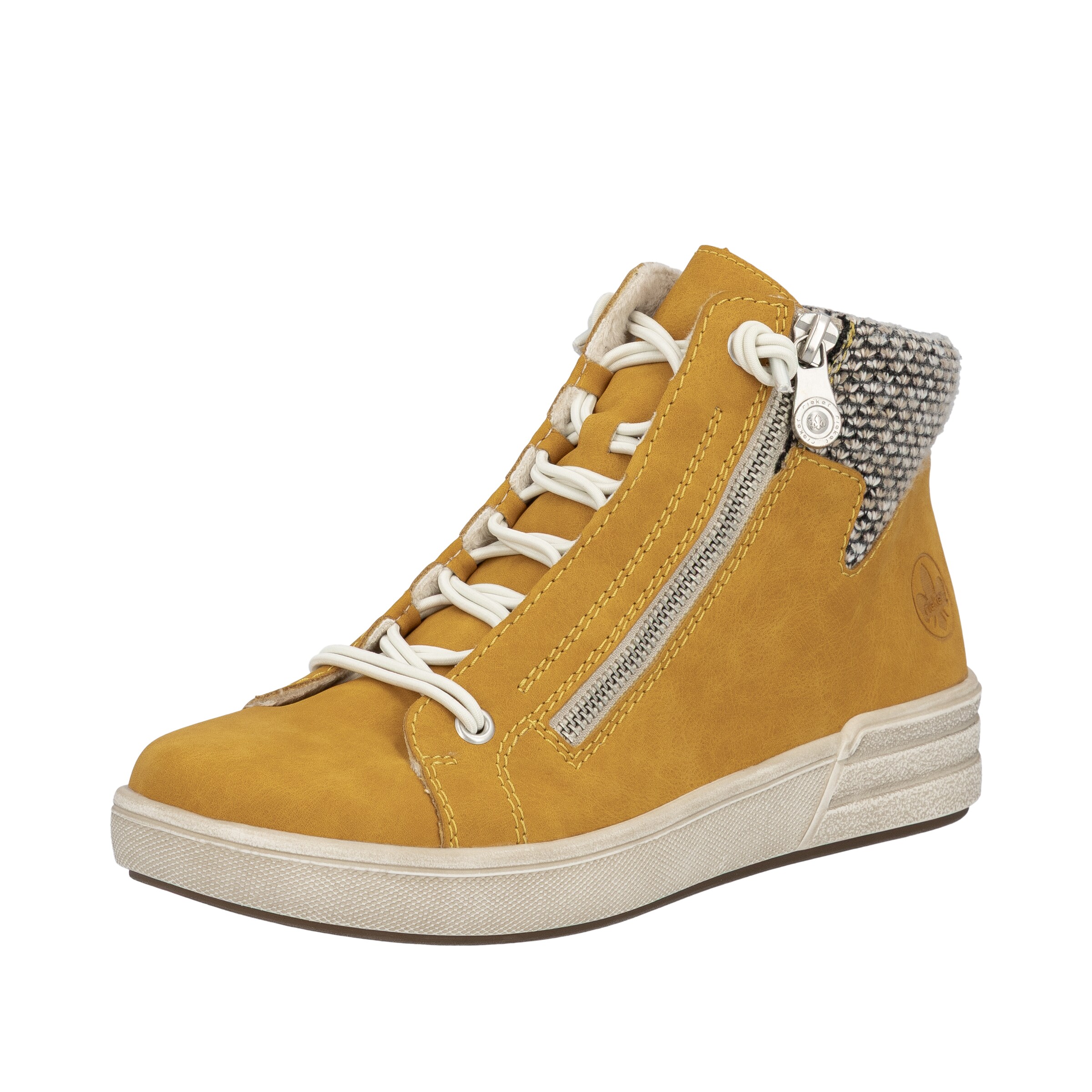 Bottines à lacets Rieker en jaune : devant