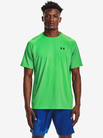 UNDER ARMOUR Performance Shirt 'Tech' in Green: front