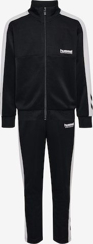 Hummel Tracksuit in Black: front