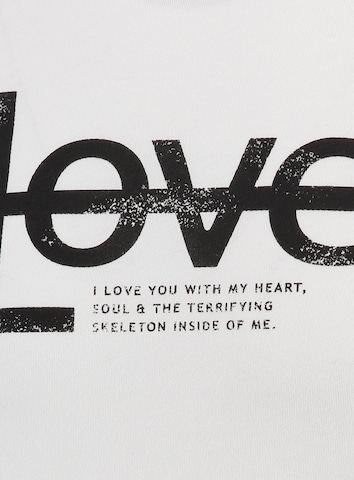 Key Largo Тениска 'MT LOVE YOU' в бяло