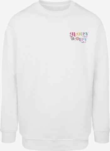 Merchcode Sweatshirt 'Christmas Holly Jolly' in Weiß: Vorderseite