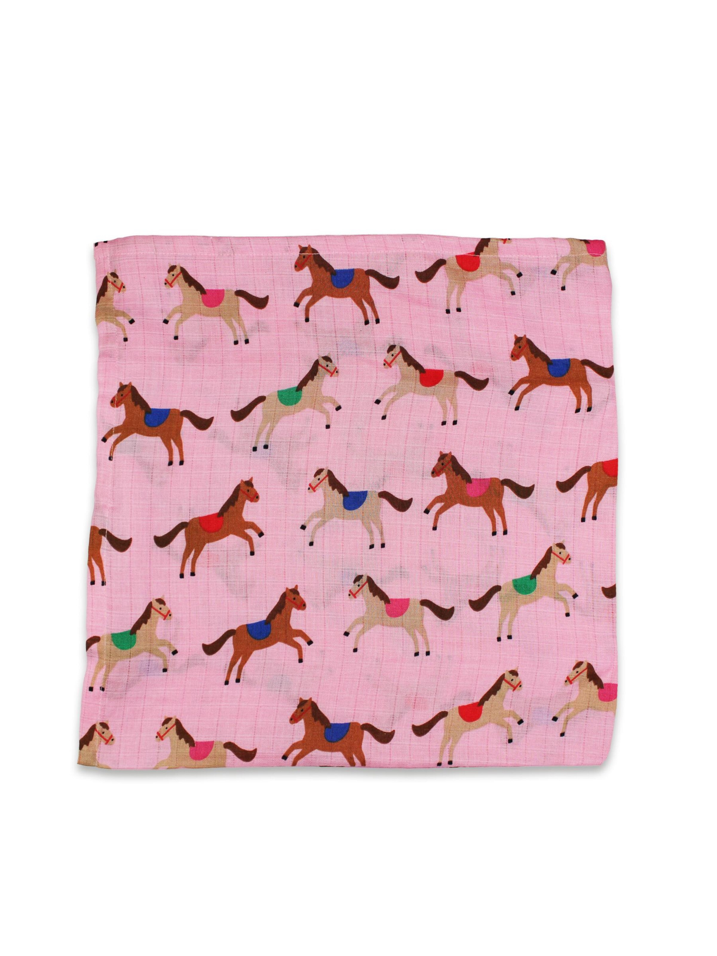 Toby Tiger Bib '2-er Pack Pferde' in Pink