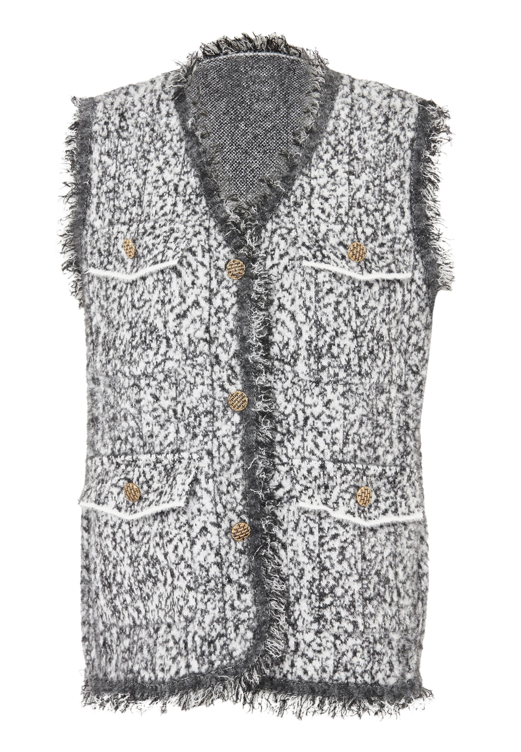 ZITHA Knitted vest in Grey: front
