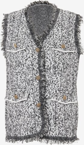 ZITHA Knitted Vest in Grey: front