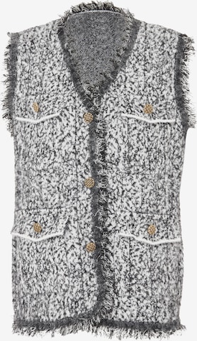 ZITHA Knitted Vest in Grey: front