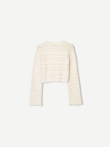 Bershka Knit cardigan in Beige