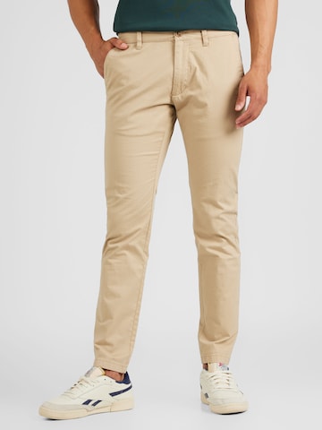 s.Oliver - Slimfit Pantalón chino en beige: frente