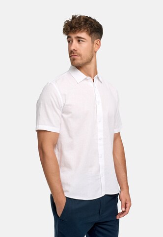 INDICODE JEANS Comfort Fit Hemd 'Ceppo' in Weiß