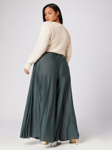 Guido Maria Kretschmer Curvy Wide leg Pants 'Samantha' in Green