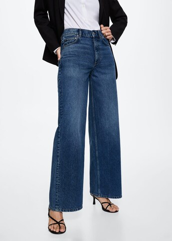 MANGO Wide leg Jeans 'Elodi' in Blauw: voorkant