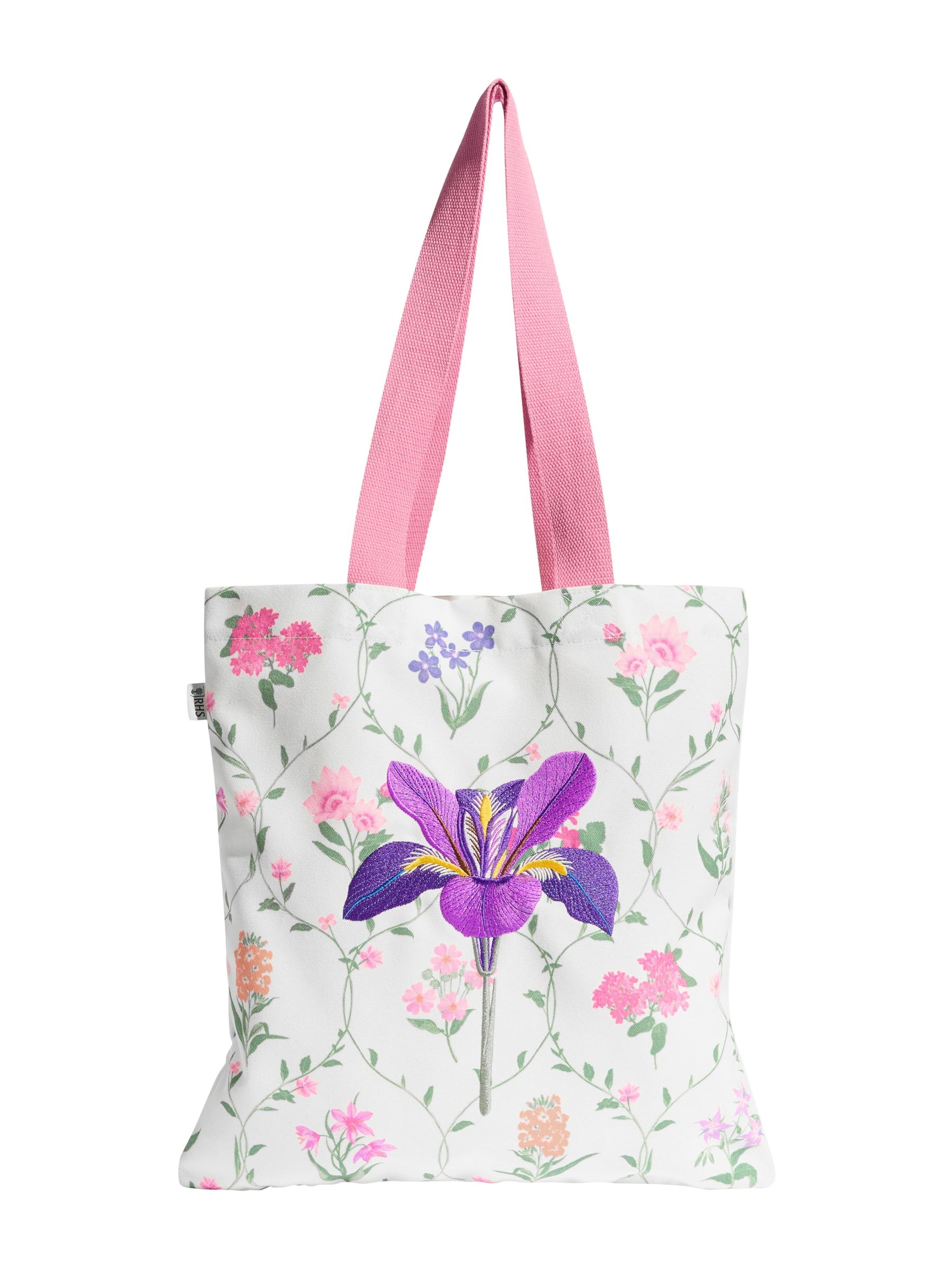 Cabas love & roses en blanc : devant