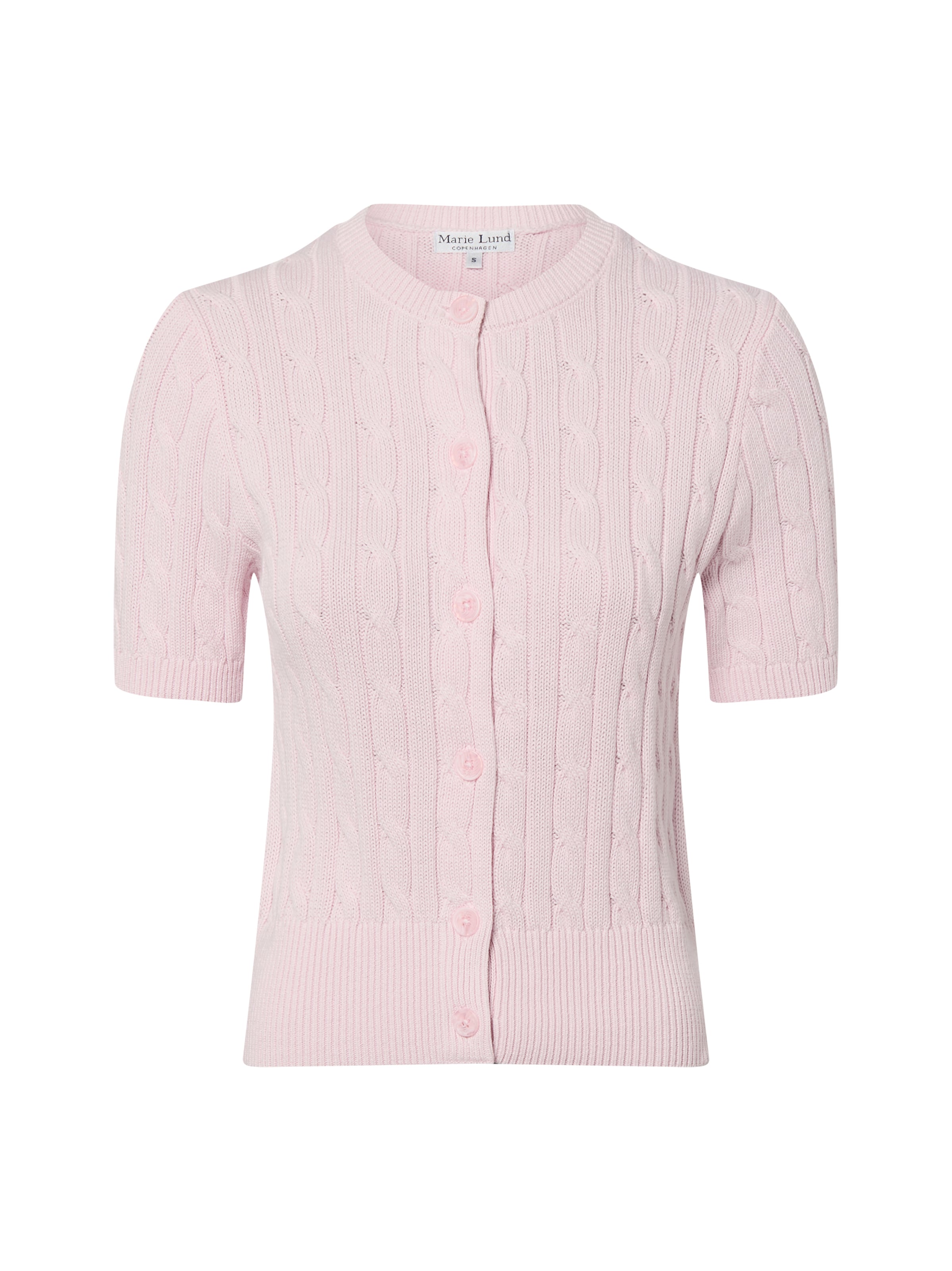 Cardigan Marie Lund en rose : devant