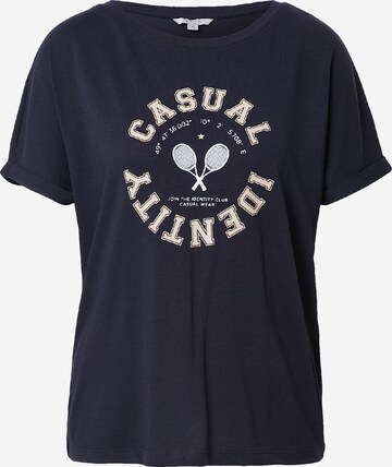 T-shirt comma casual identity en bleu : devant