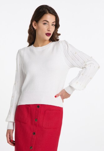 Pull-over 'Tylin' faina en blanc : devant