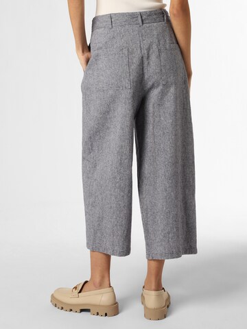 Franco Callegari Wide Leg Bundfaltenhose in Grau