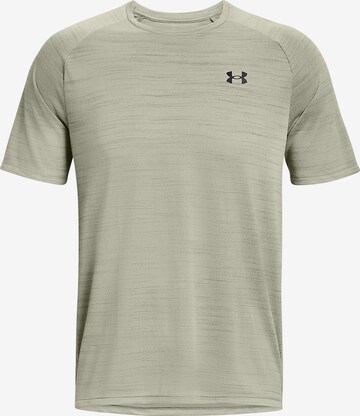 UNDER ARMOUR Performance Shirt 'Tech 2.0 Tiger' in Green: front