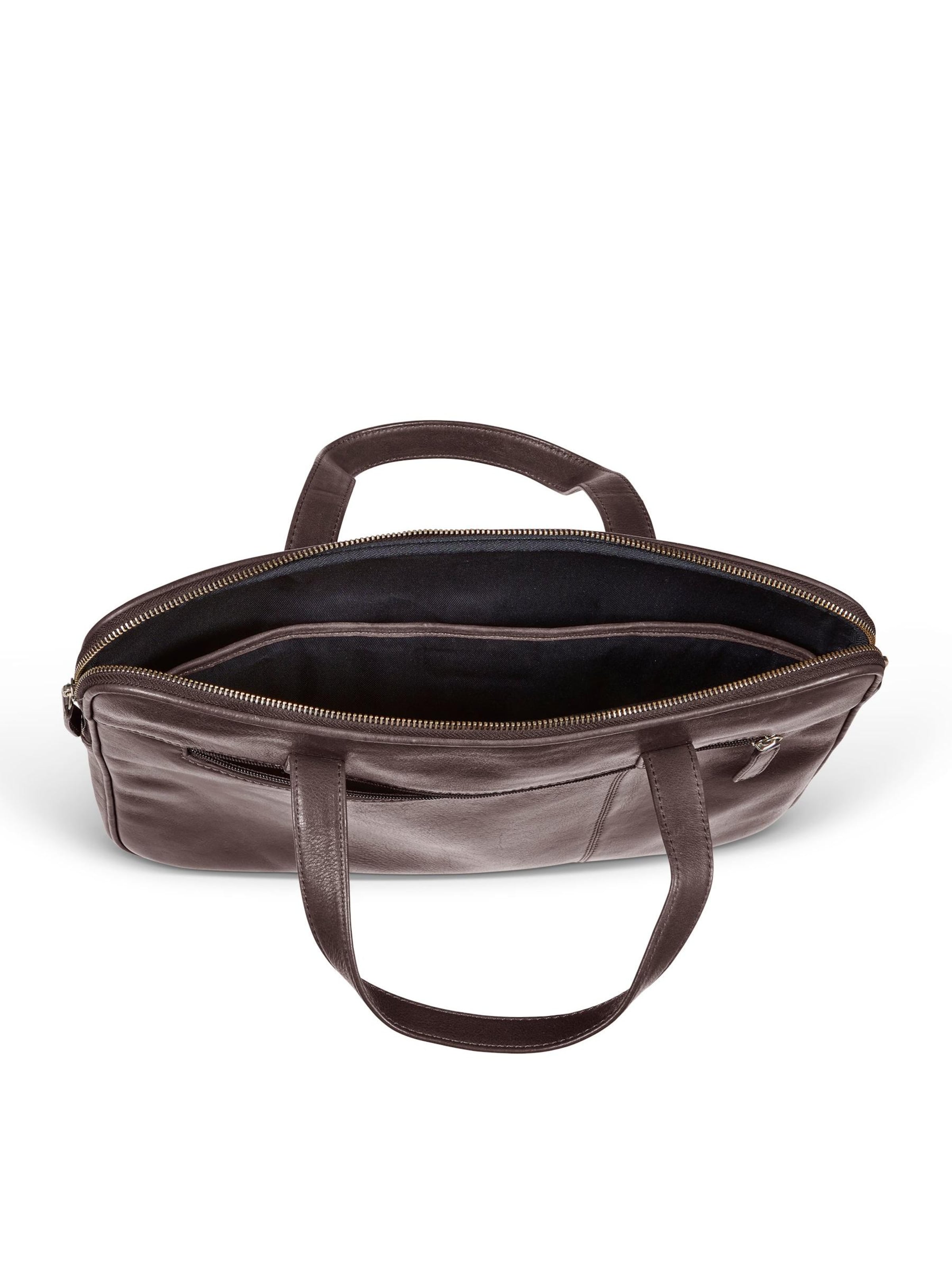 Sac d’ordinateur portable 'Laptop Bag Oscar Dark Brown' Howard London en marron