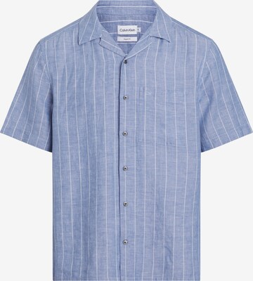 Calvin Klein Regular fit Button Up Shirt in Blue: front