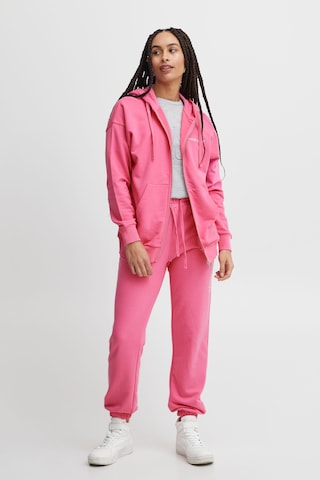 The Jogg Concept Athletic Zip-Up Hoodie in Pink