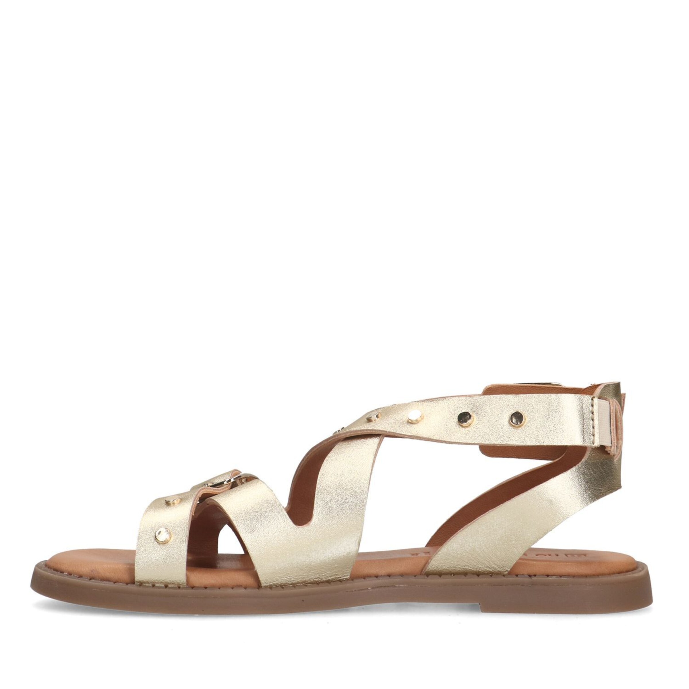 Sandales à lanières no stress en or