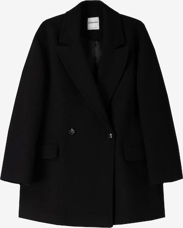Manteau mi-saison Bershka en noir : devant