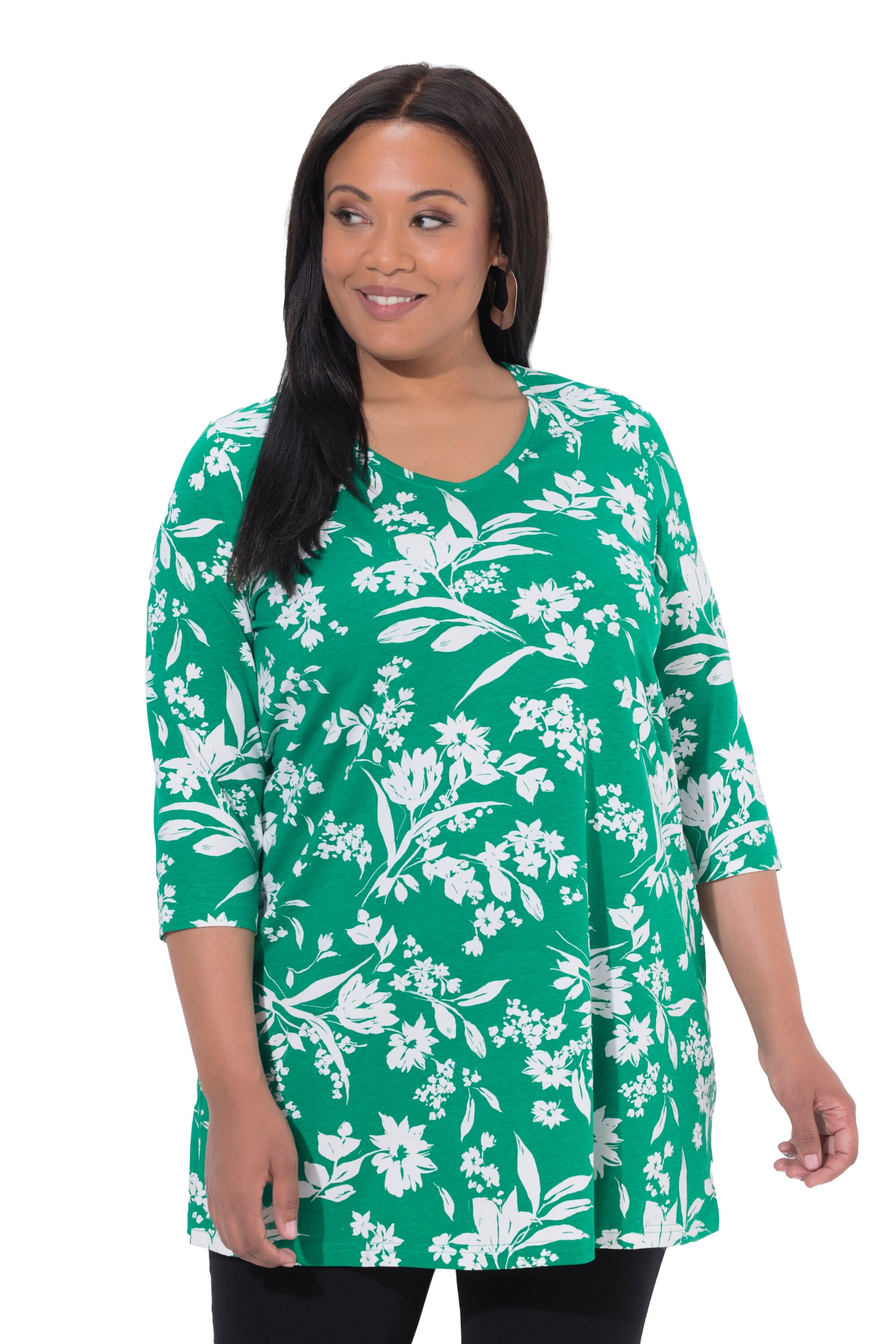 Ulla Popken Shirt in Grün: Vorderseite