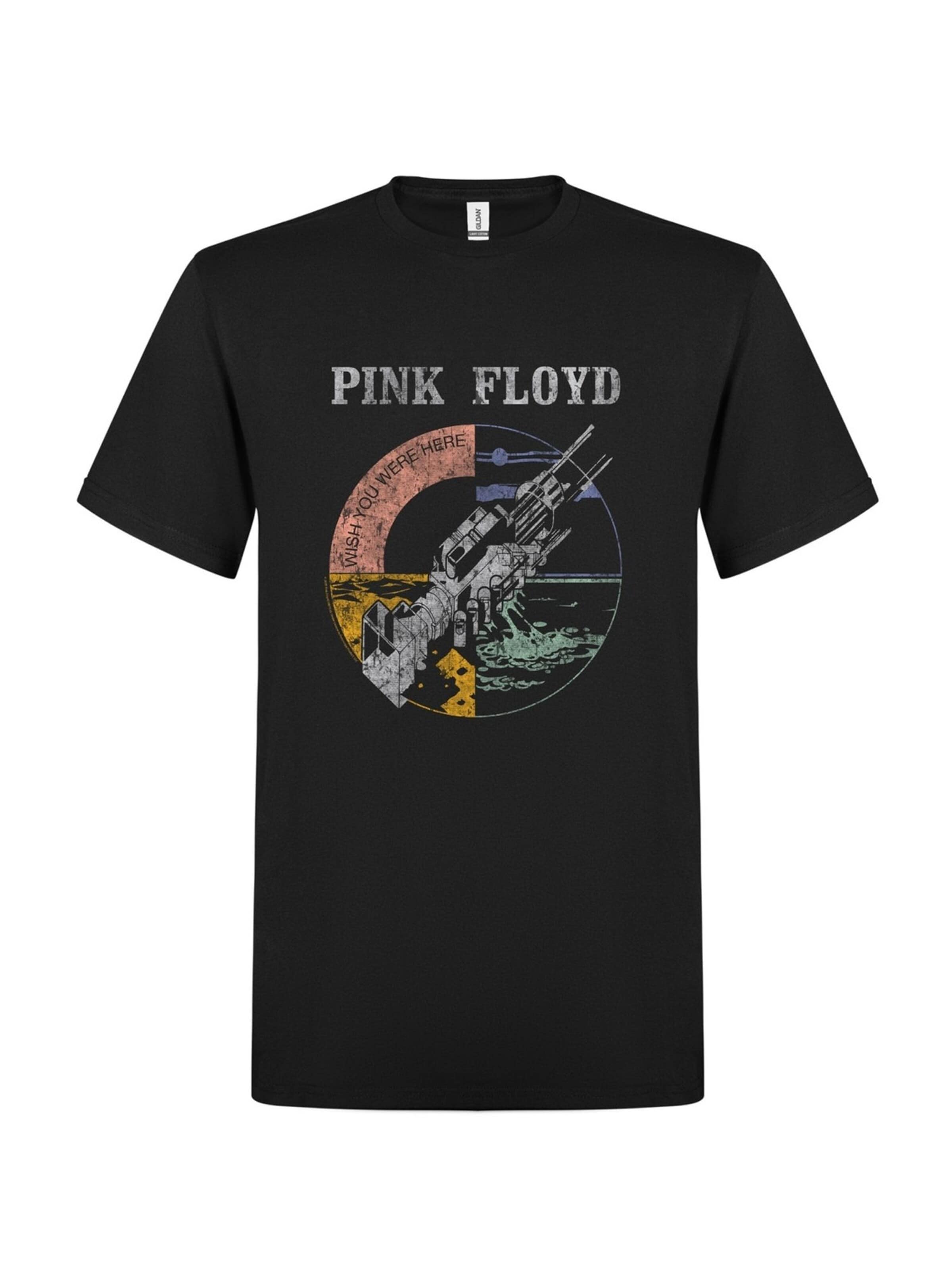 Pink Floyd Shirt 'Pink Floyd Wish you were here' in Black: front