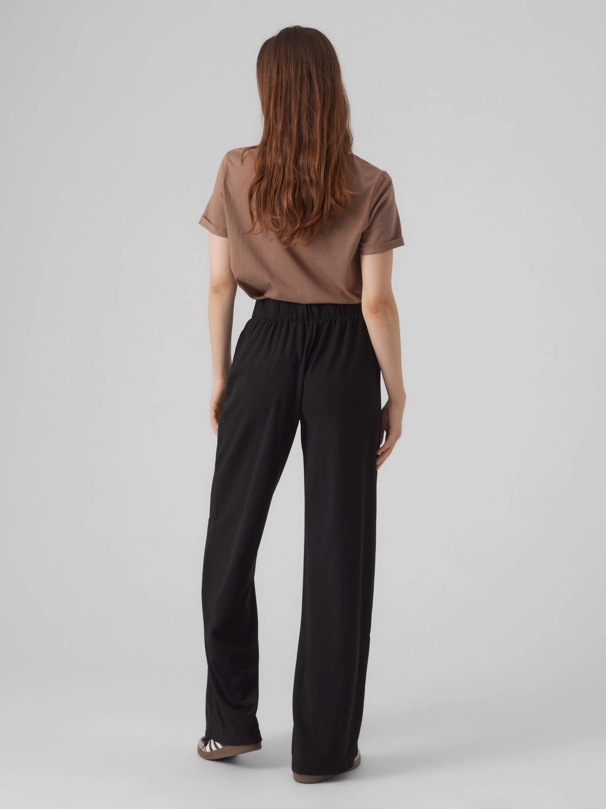 Vero Moda VMLIVANAYA HR WIDE NOOS - Pantalones - Black