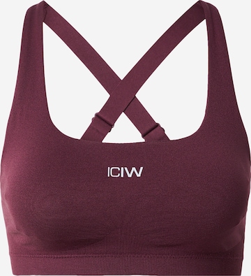 Bustier Soutien-gorge de sport ICANIWILL en rouge : devant