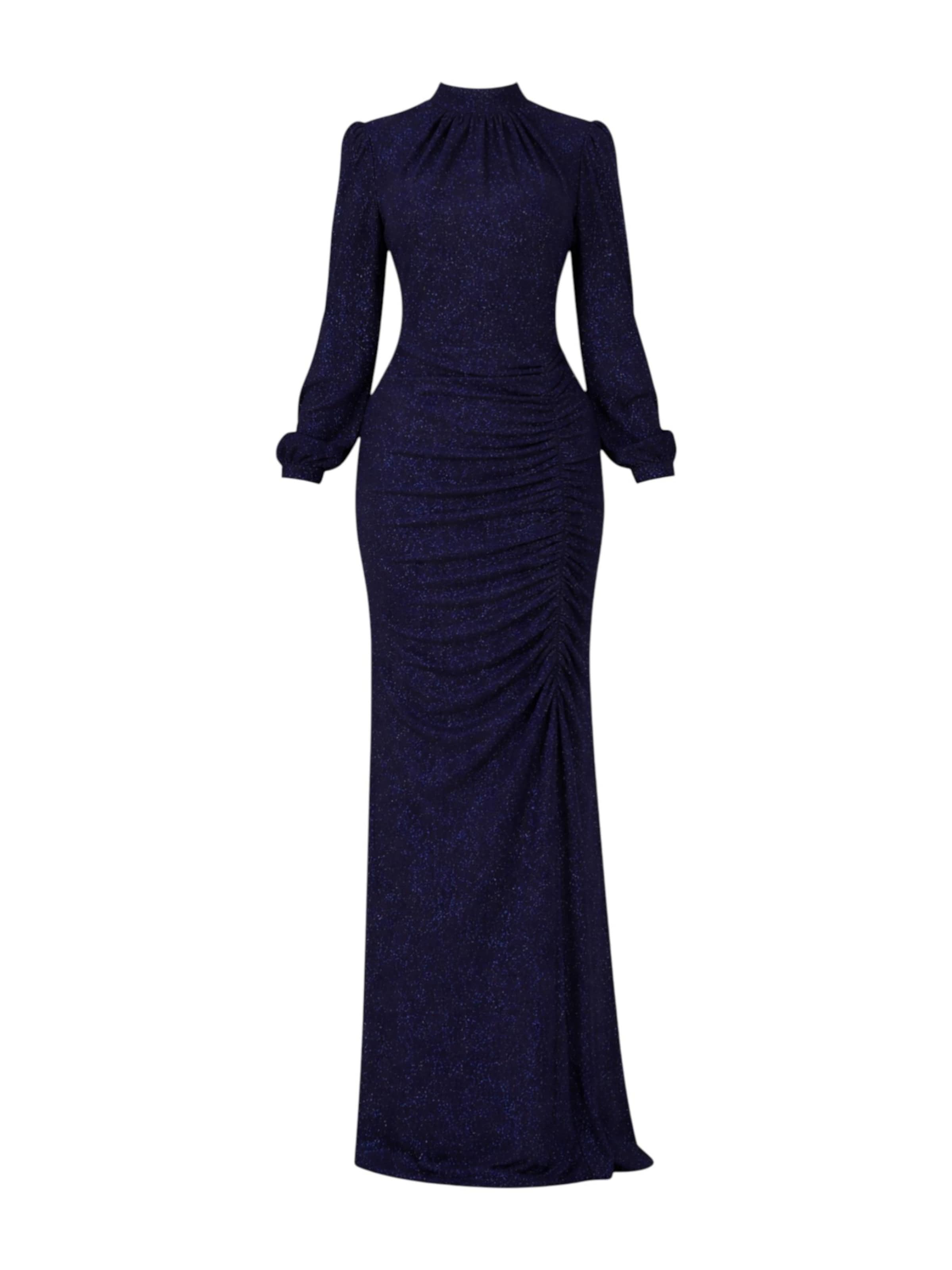 fashionshowcase Abendkleid 'RÜYA'‌ in Blau: Vorderseite