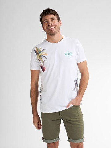 Petrol Industries T-Shirt 'Islandcrest' in Weiß: Vorderseite