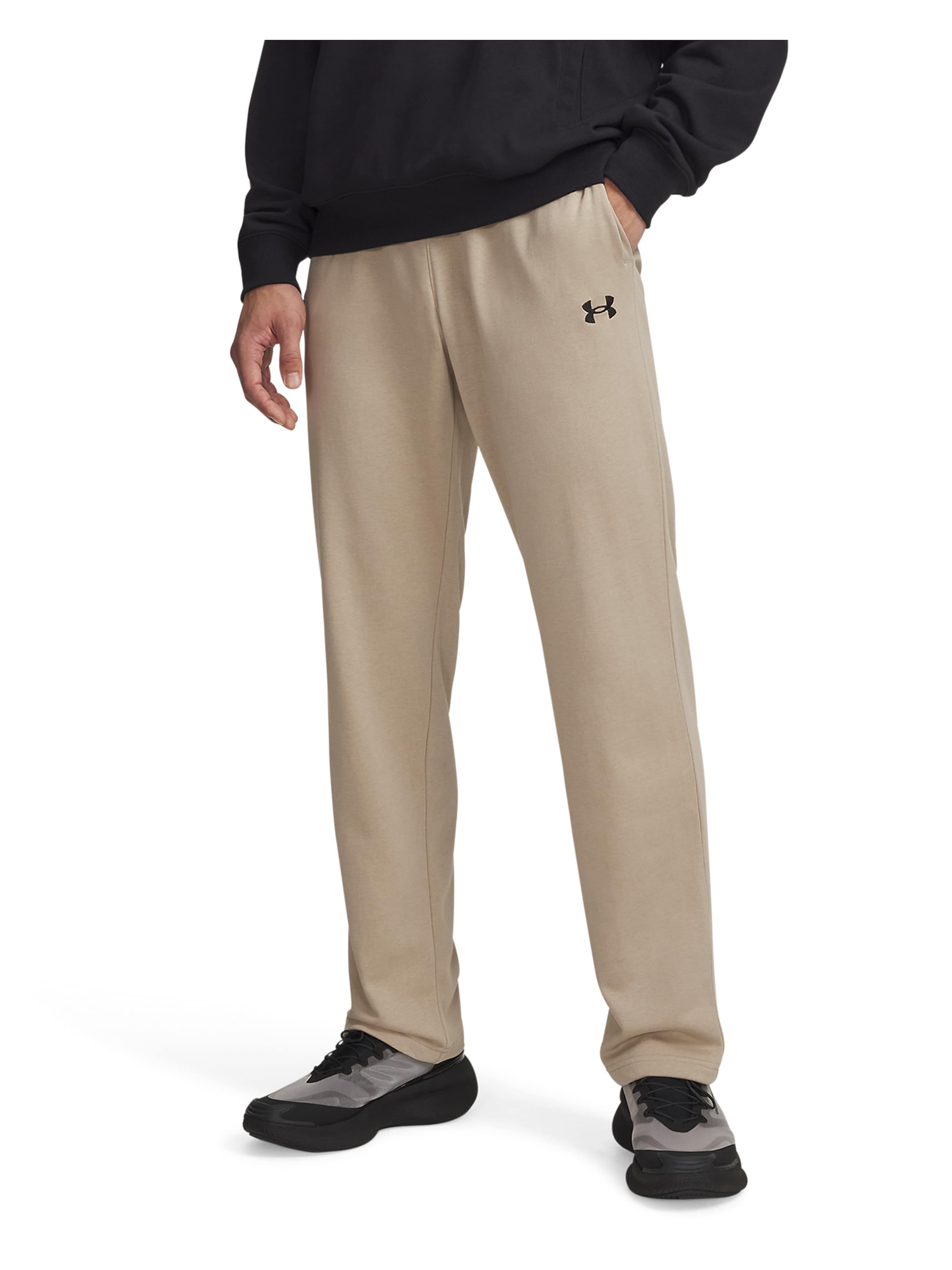 UNDER ARMOUR Loosefit Sportbroek 'UA Rival' in Bruin: voorkant