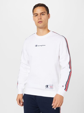 Champion Authentic Athletic Apparel Sweatshirt in White: front