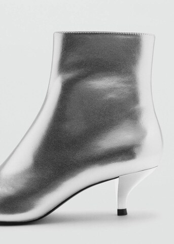 MANGO Ankle Boots 'strapy' in Silver