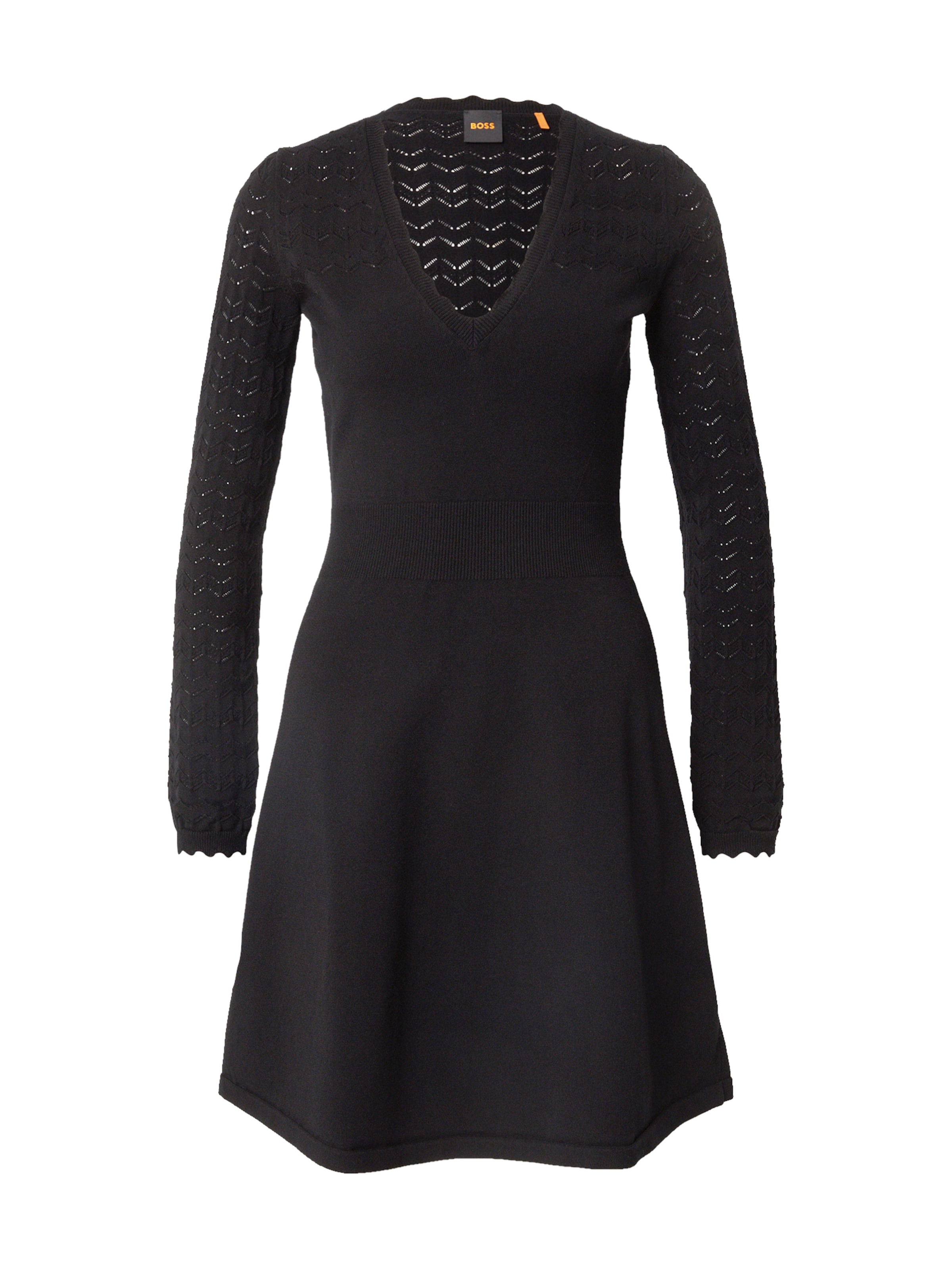 BOSS Knit dress &#x27;C_Figoli&#x27; in Black: front