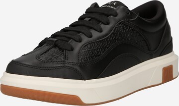 ARMANI EXCHANGE Låg sneaker i svart: framsida