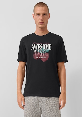 QS T-Shirt in Schwarz: Vorderseite